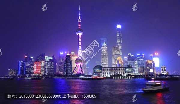 儂好,上海,陸家嘴夜景