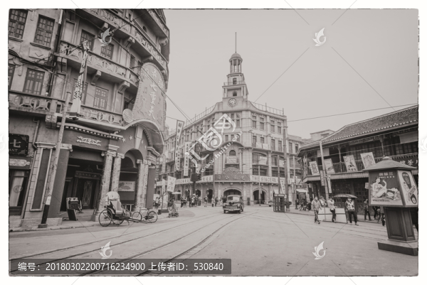 民國(guó)建筑老上海街景