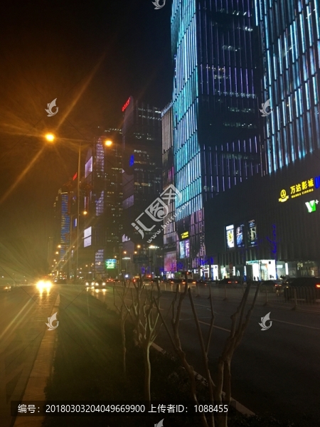 城市的馬路,夜景