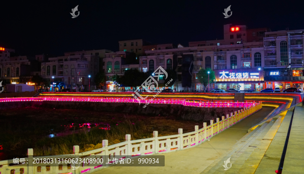 攔河,夜景,西湖公園