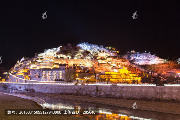 延安清涼山夜景