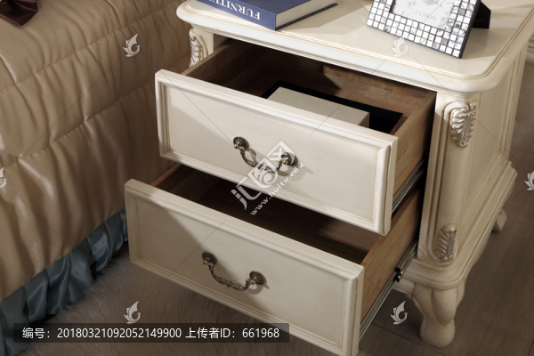 床頭柜,法式床頭柜,臥室