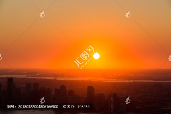 美國紐約落日