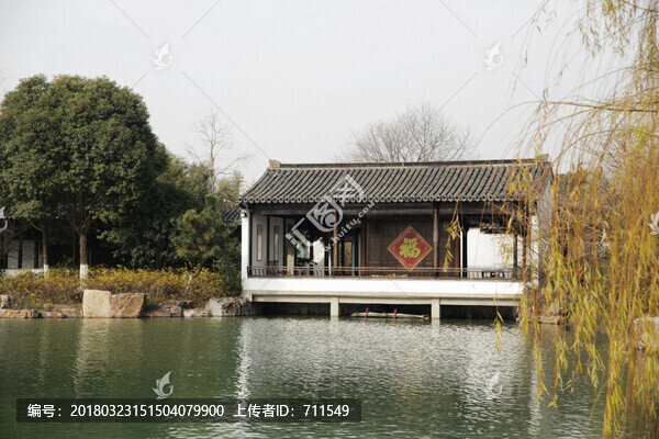 公園水岸古典建筑