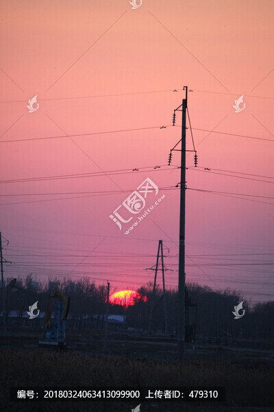 高壓線,電線桿