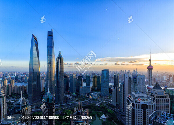 上海城市風(fēng)光之陸家嘴黃昏