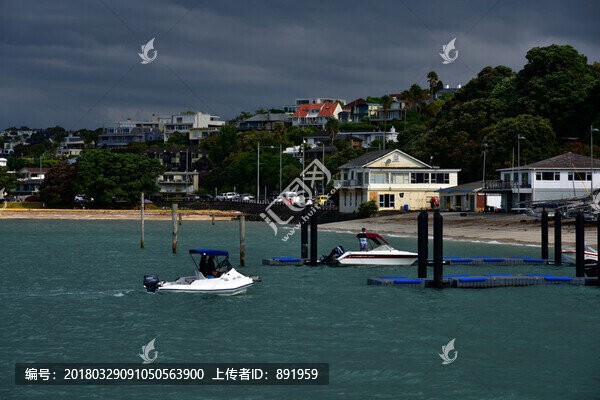 奧克蘭城市海濱風光