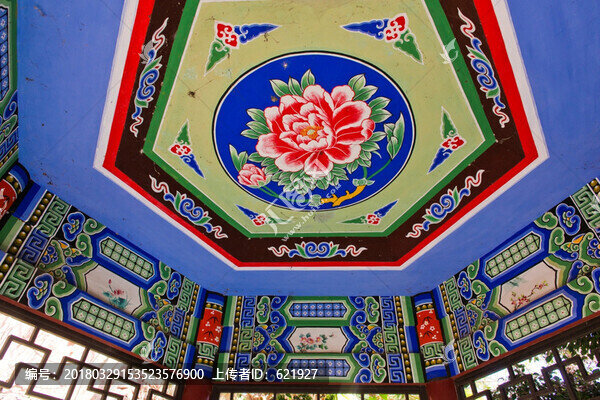 樓閣天花板裝飾圖案