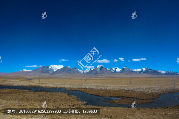 雪山下的濕地