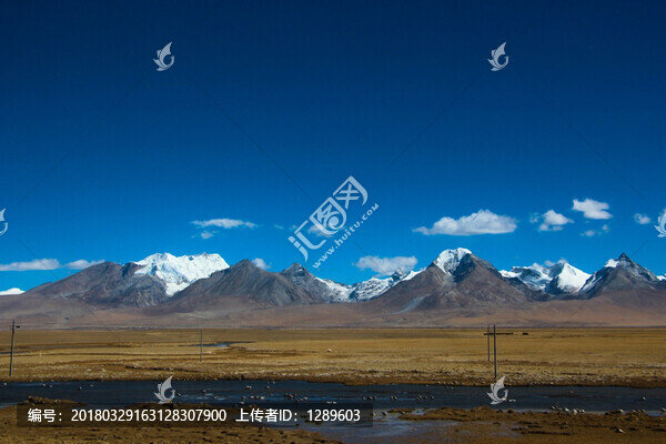 雪山下的濕地