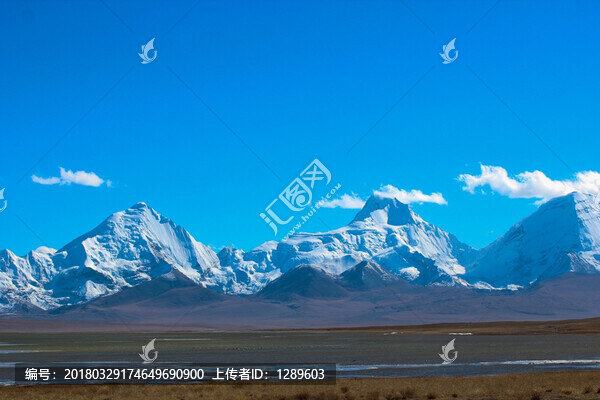 雪山下的濕地