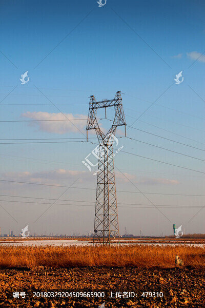 電塔,高壓線,電力輸出,原野