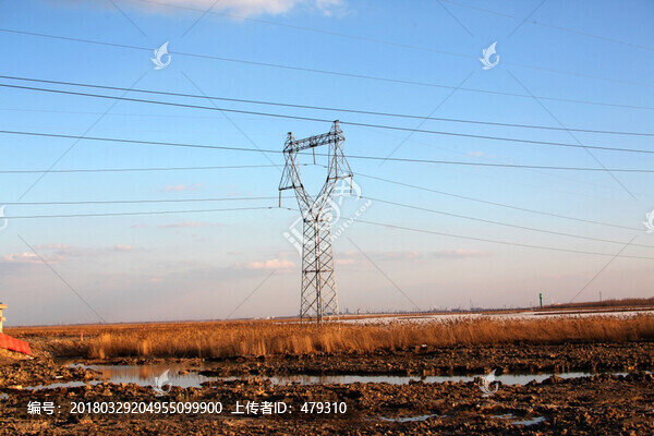 電塔,高壓線,電力輸出,原野