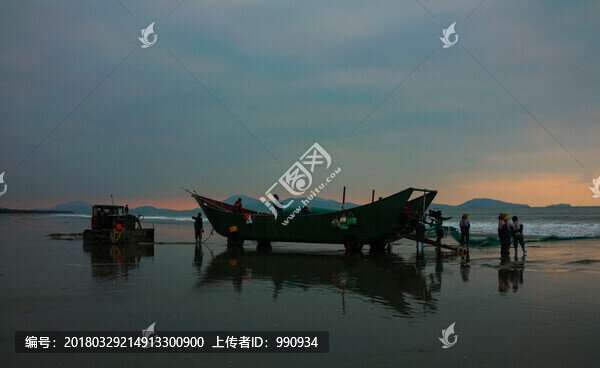 南海捕魚,海邊晨曦,大海風(fēng)景