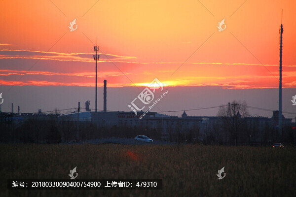 黃昏,日落,傍晚,晚霞,太陽