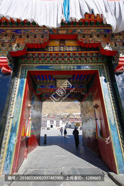 扎什倫布寺廟木門