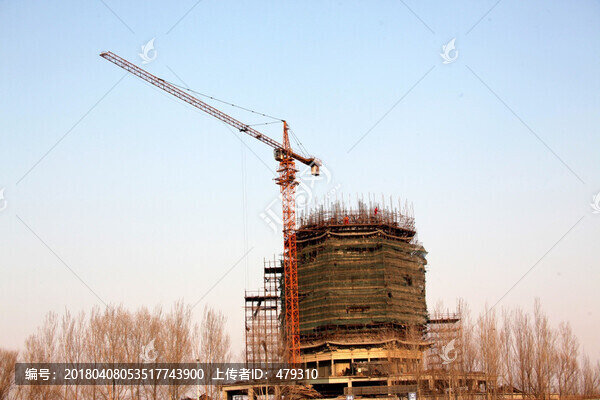 工程施工,建筑,腳手架,吊塔