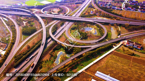 航拍高速公路立交橋
