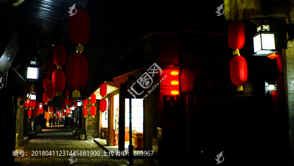 夜晚的古巷子,鳳凰古鎮(zhèn)旅游