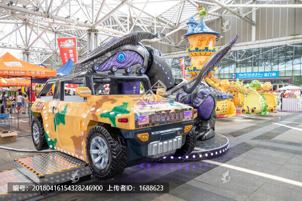 游樂園恐龍汽車