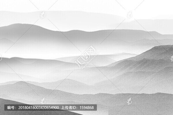 水墨遠(yuǎn)山