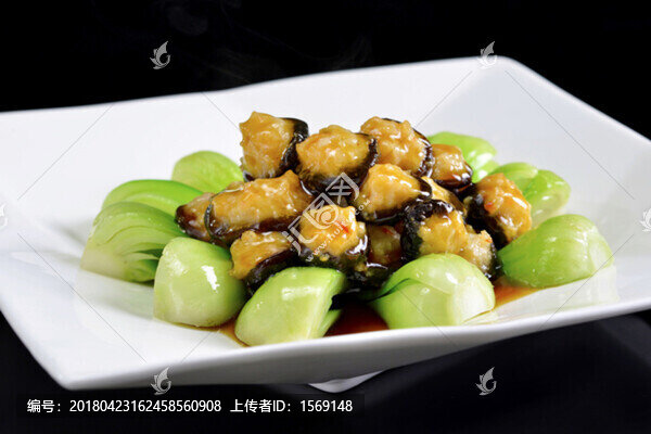 鮑汁扣金錢菇