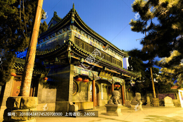 青島,天后宮,夜景