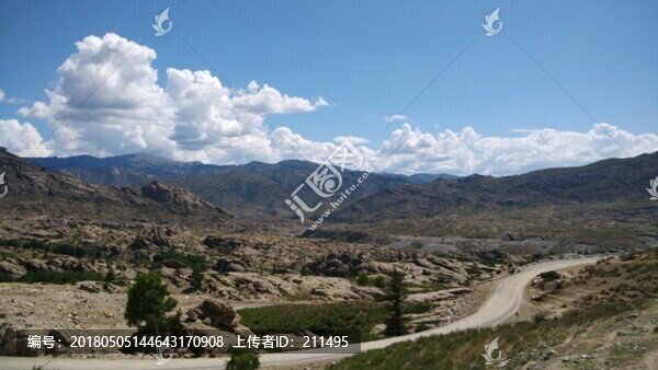 阿爾泰山后山夏牧場(chǎng)