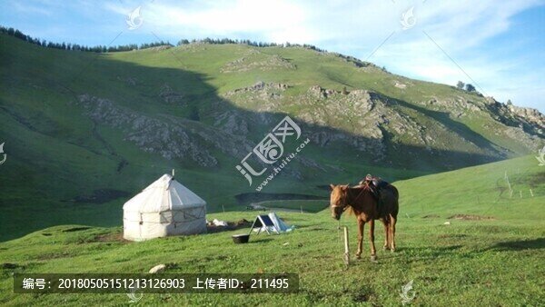阿爾泰山后山夏牧場(chǎng),風(fēng)光,新疆