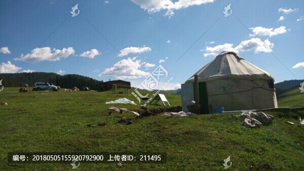 阿爾泰山后山夏牧場