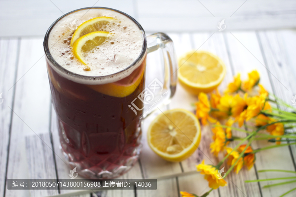 泡沫檸檬紅茶