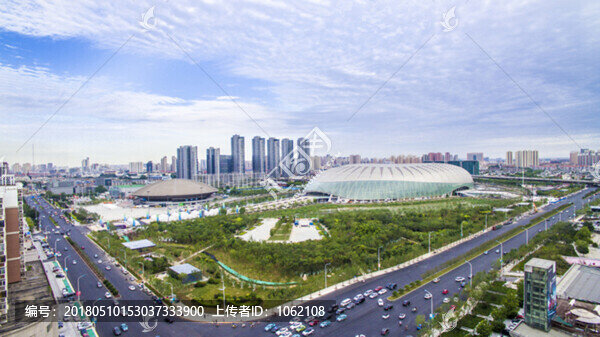天津市奧林匹克中心體育場航拍