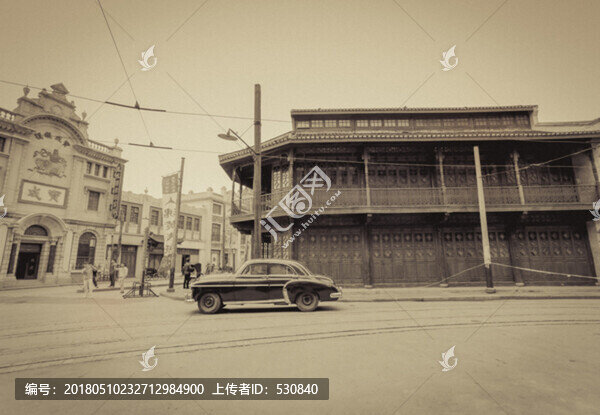 老上海民國(guó)建筑街景