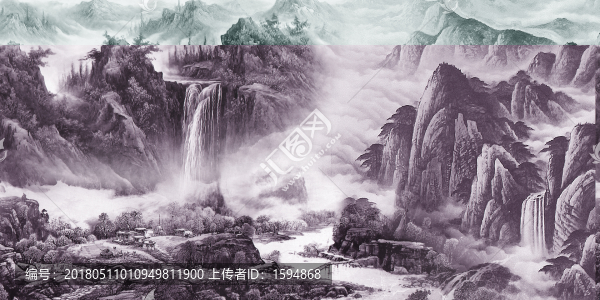 高清山水國畫,水墨畫
