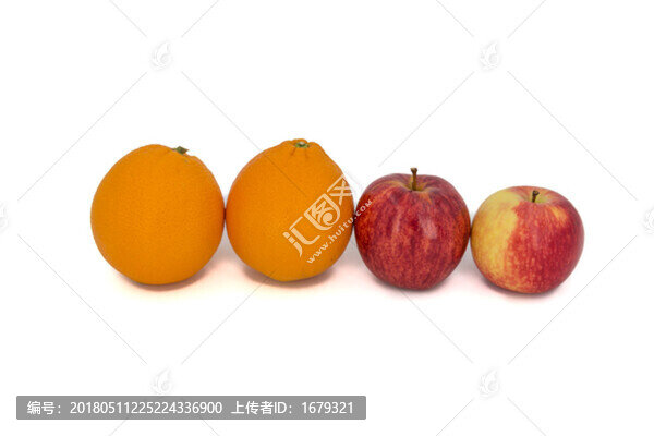 白色背景水果組合