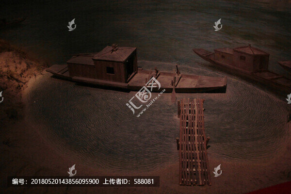 古代渡口水上交通船