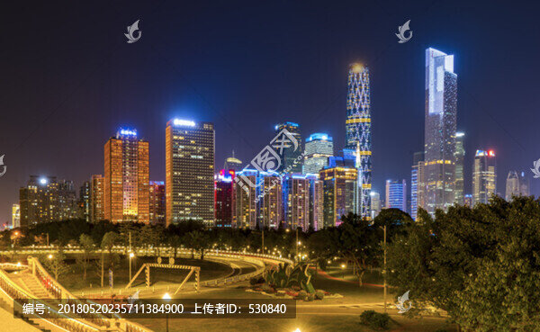 廣州夜景,全景大畫(huà)幅