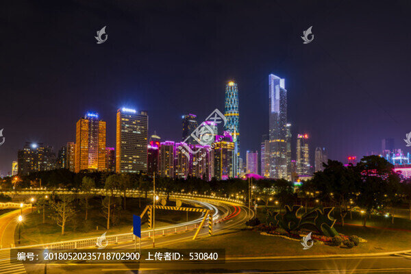 廣州夜景,全景大畫幅
