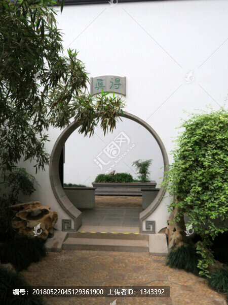 古典園林洞門,,回紋平底圓門