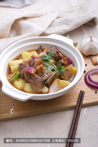 排骨,土豆,美食,燉,砂鍋