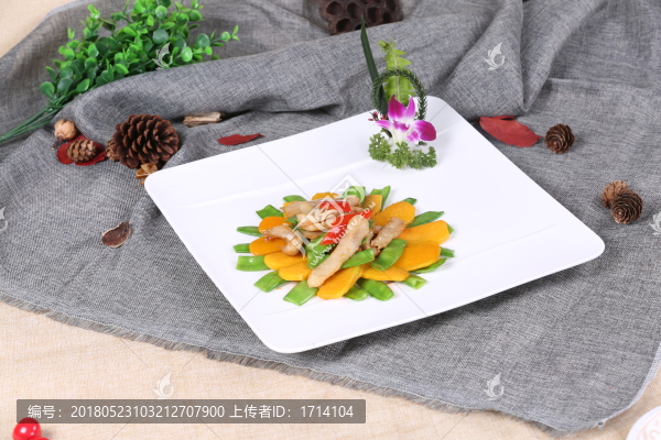 南瓜蘭豆蒜香肉