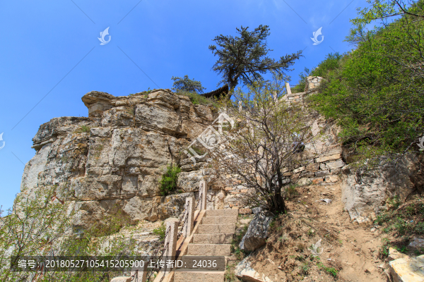 北岳恒山,登山石階