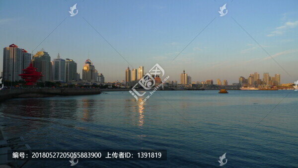 傍晚,山東省,青島市,五四廣場(chǎng)