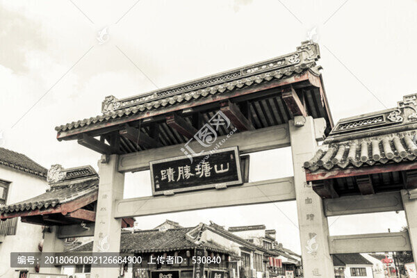 古鎮(zhèn)黑白照片