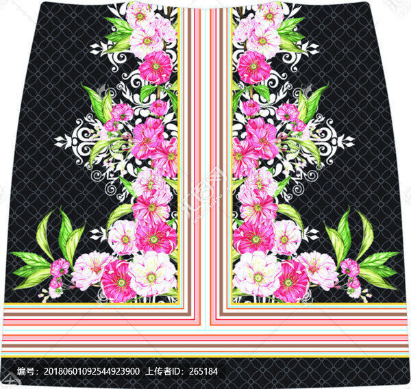 歐洲風(fēng)短裙印花