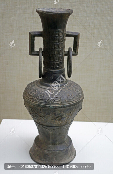 青銅雙耳尊,元代