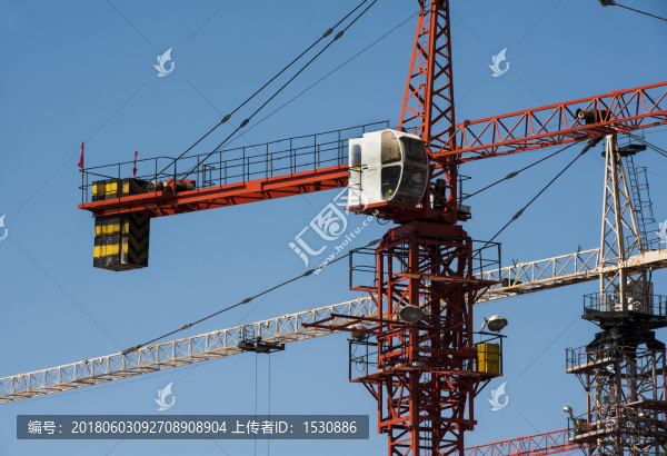 建筑工地,塔吊
