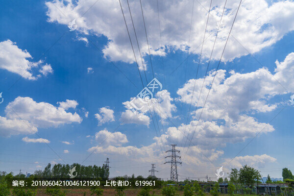 藍天白云天空背景