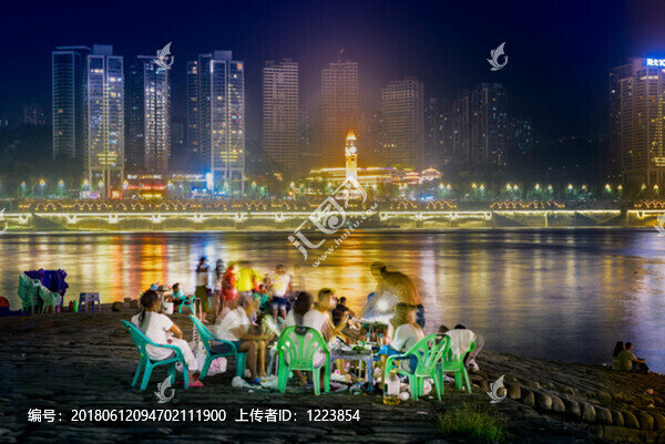 重慶朝天門碼頭夜景夜宵