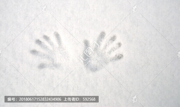 雪地,手印